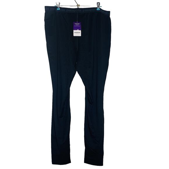 PATAGONIA Capilene Midweight Bottoms Men XXL Black Base Layer Snow Ski 44485 NWT - Picture 2 of 7